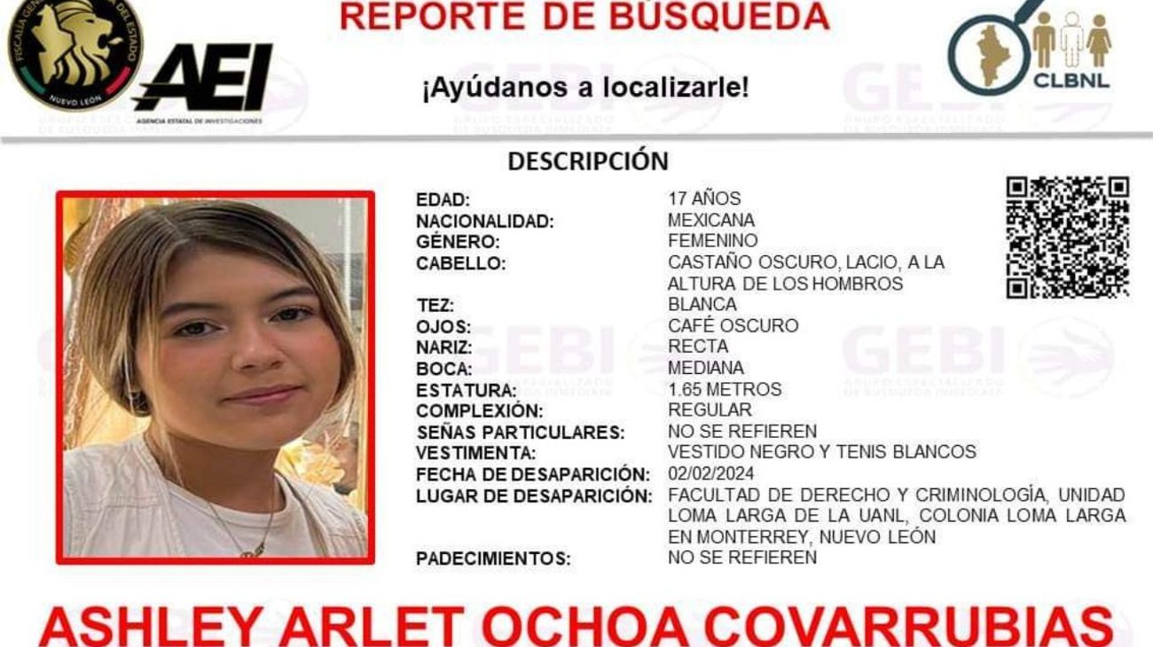 Desaparece estudiante de la Facultad de Derecho de la UANL