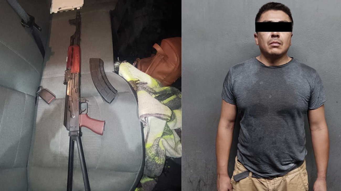 Desarma y captura Policía de Apodaca a hombre armado