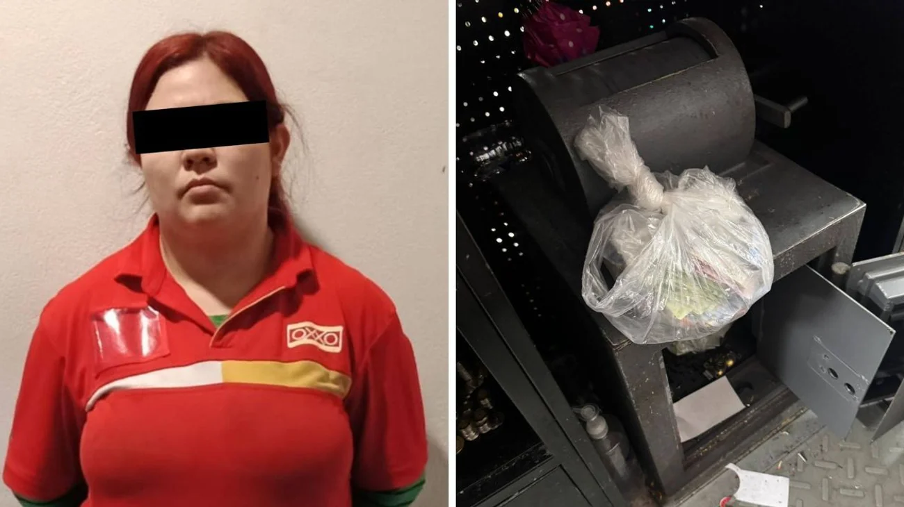 Empleada del Oxxo saquea presuntamente caja fuerte en Guadalupe