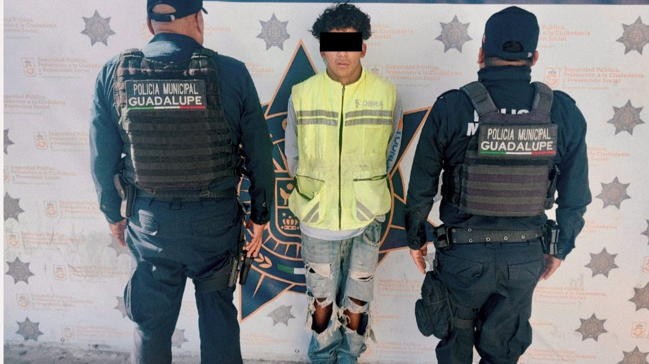 Detenido por golpear a esposa en Guadalupe; lo buscaban por robos