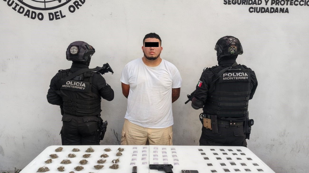 Cae por tercera vez en zona del Mesón, ahora armado y con droga