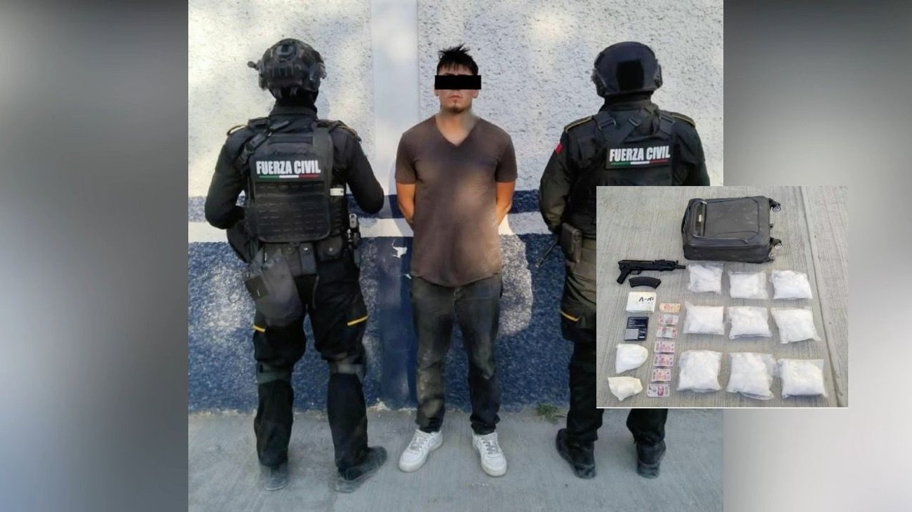 Cae tras persecución con 11 kilos de metanfetaminas