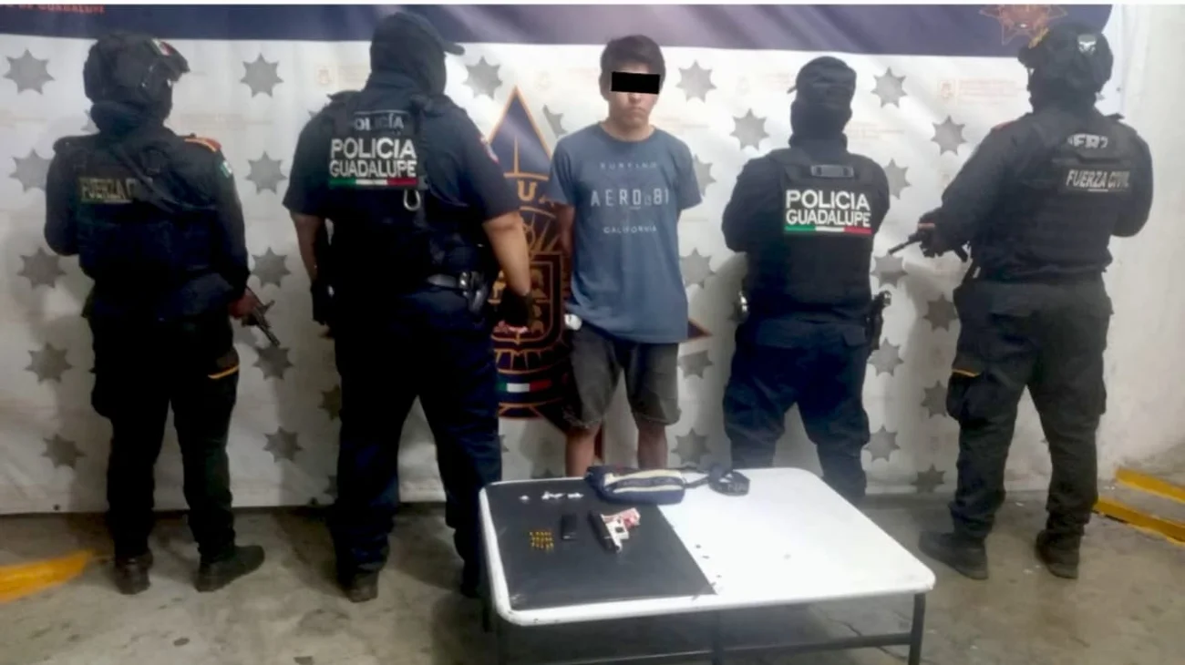 Cae presunto generador de violencia en Guadalupe con arma y droga