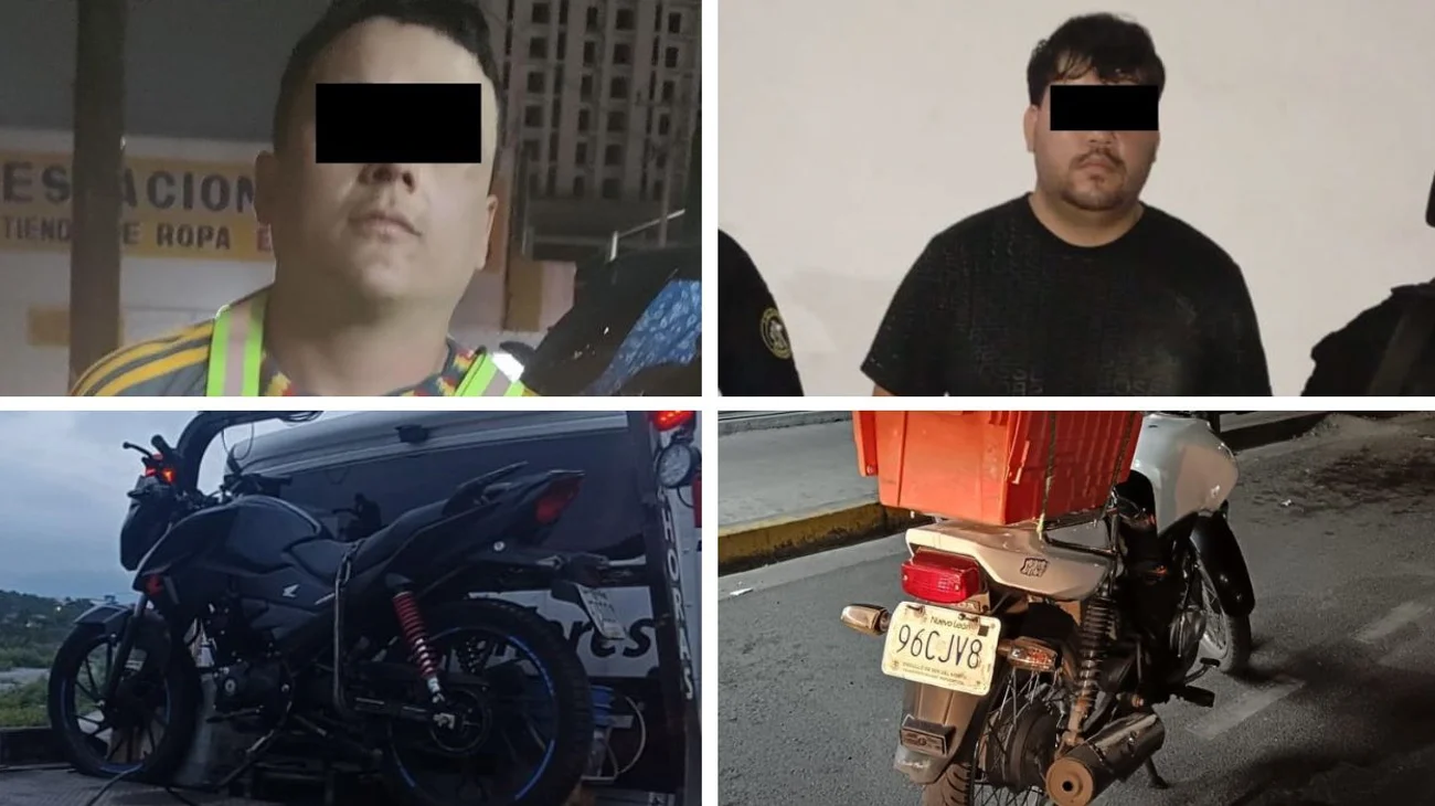 Detienen a dos hombres con droga y aseguran motos