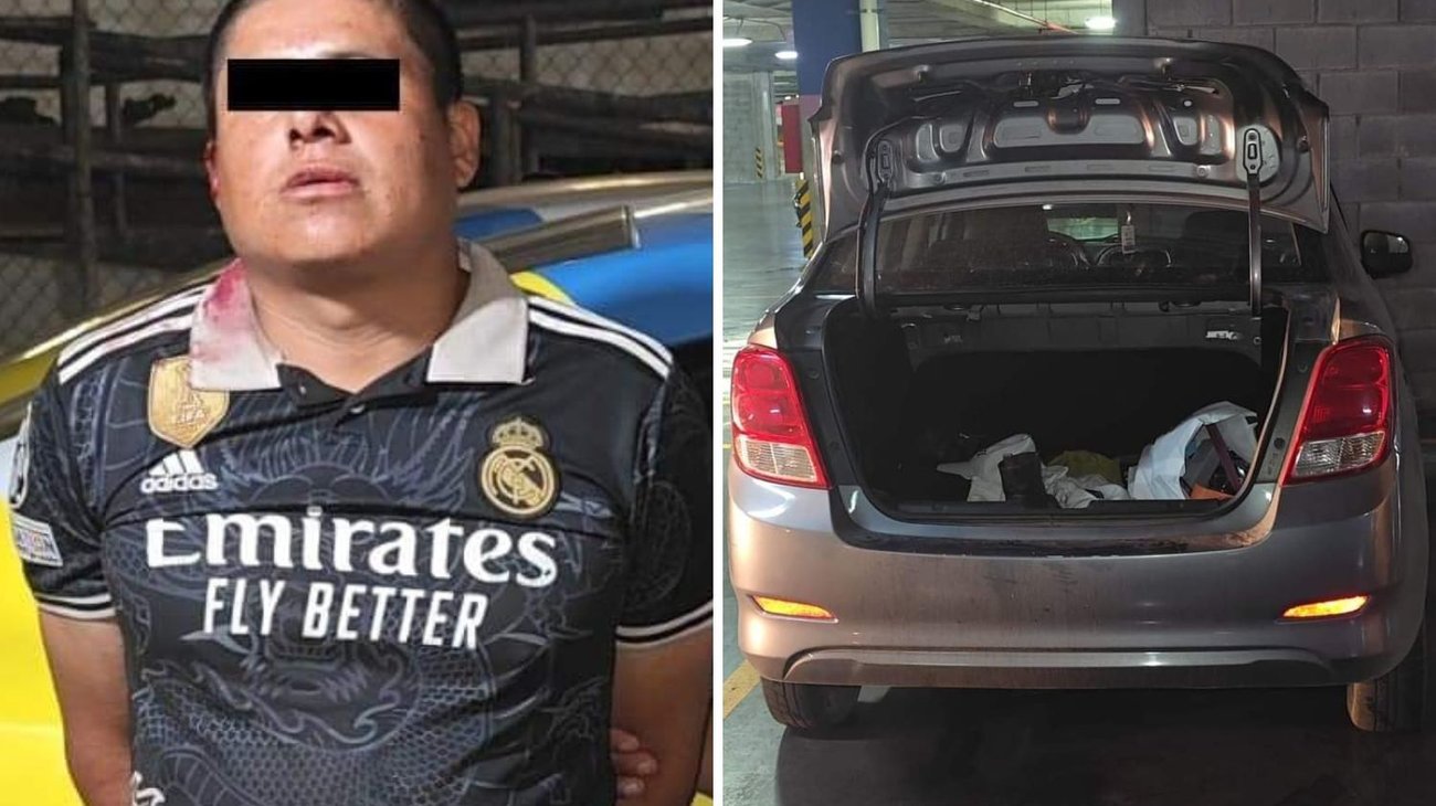 Lo cachan robando auto en centro comercial de Monterrey