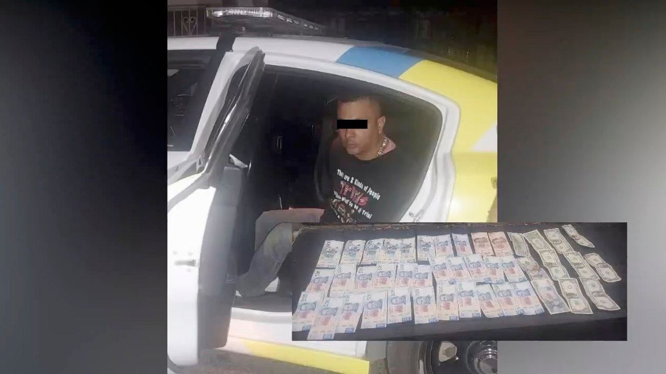 Se lleva de domicilio 19 mil pesos; policías lo atrapan