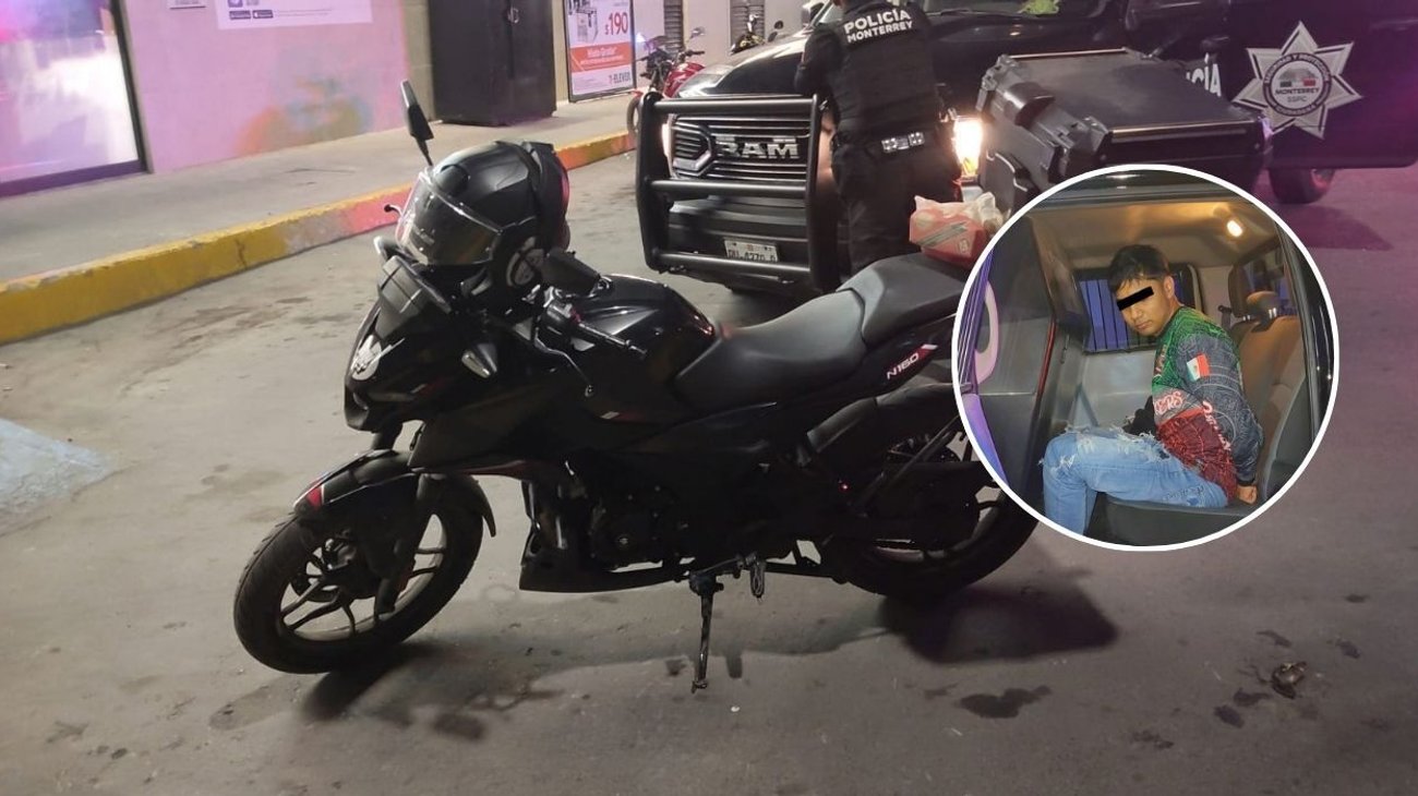 Detienen a hombre con motocicleta con reporte de robo en Cumbres