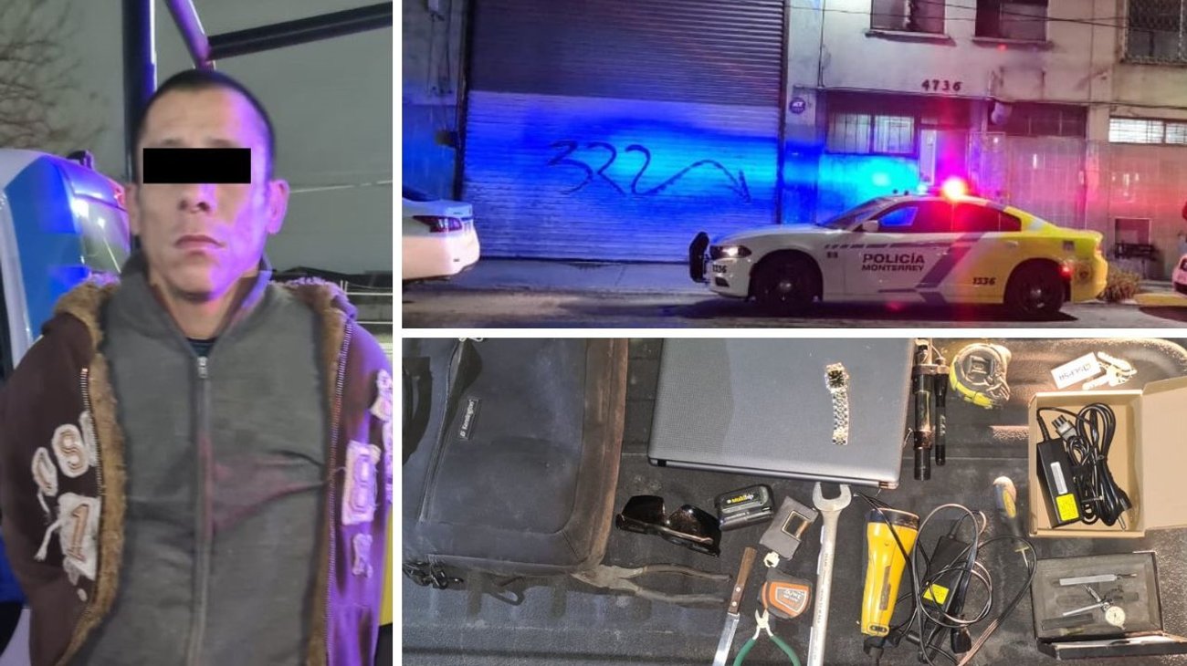 Sorprenden a hombre dentro de taller mecánico