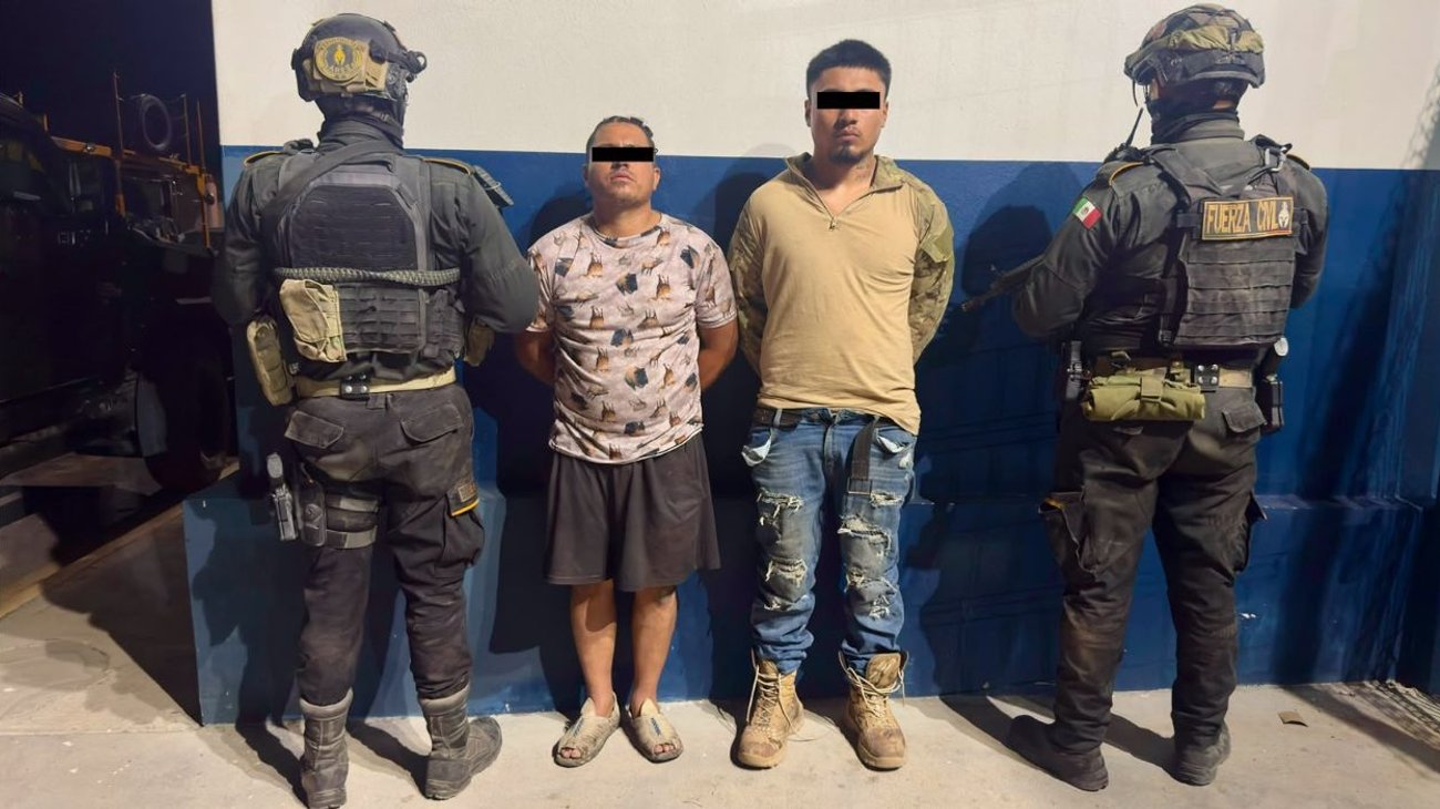 Captura Fuerza Civil a dos hombres armados en Agualeguas