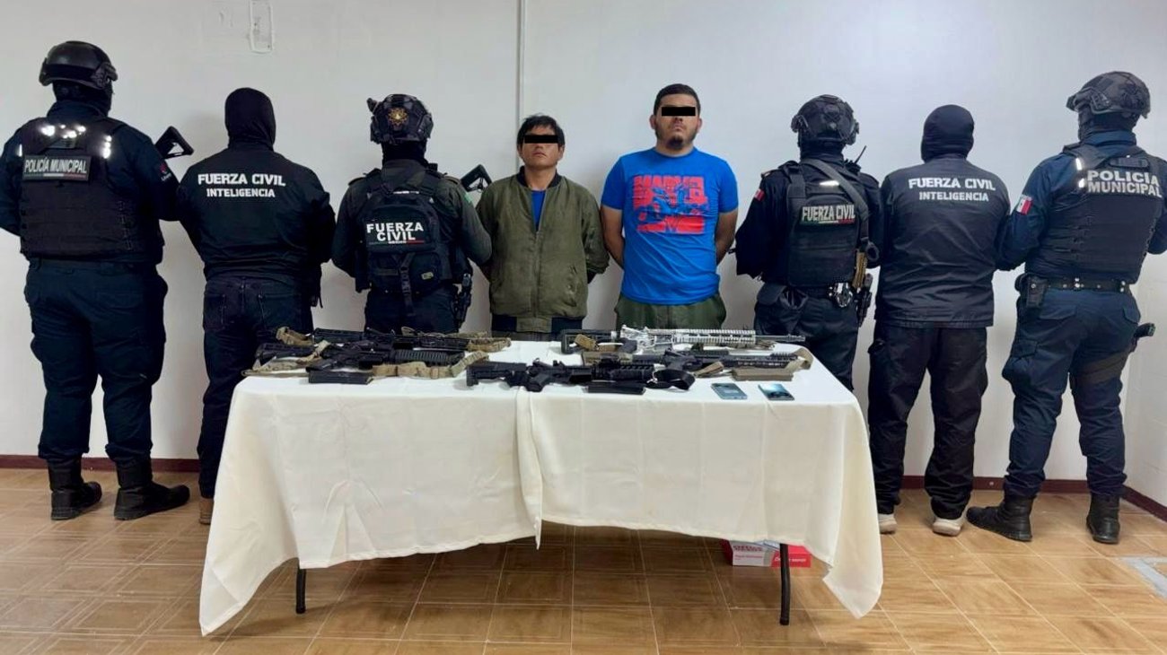 Capturan en Linares a dos hombres con arsenal