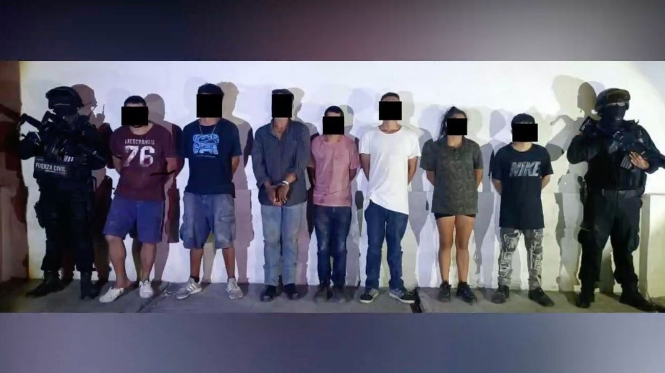 Capturan en operativo a 9 integrantes de célula delictiva