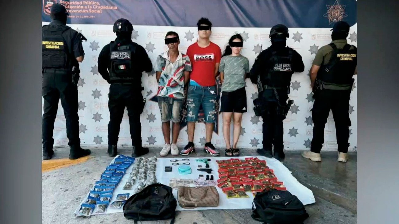 Caen en Guadalupe tres presuntos integrantes de grupo delictivo
