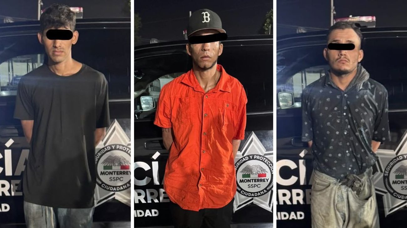 Detienen a tres hombres con droga en Mitras Norte