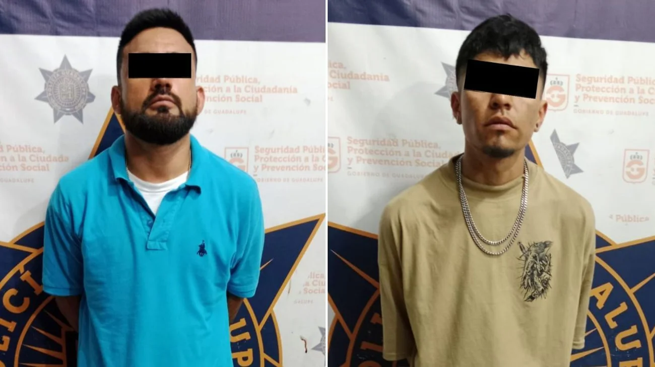 Detienen en Guadalupe a dos presuntos narcodistribuidores