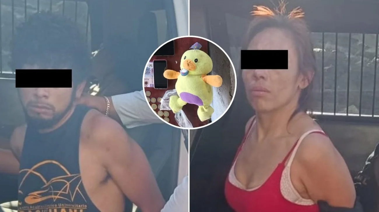 Detienen a pareja con droga escondida en peluche