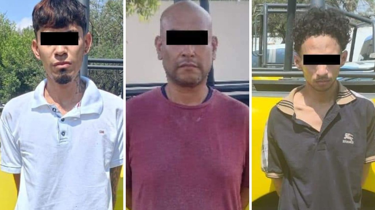Detienen a 3 hombres por posesión de droga en Monterrey