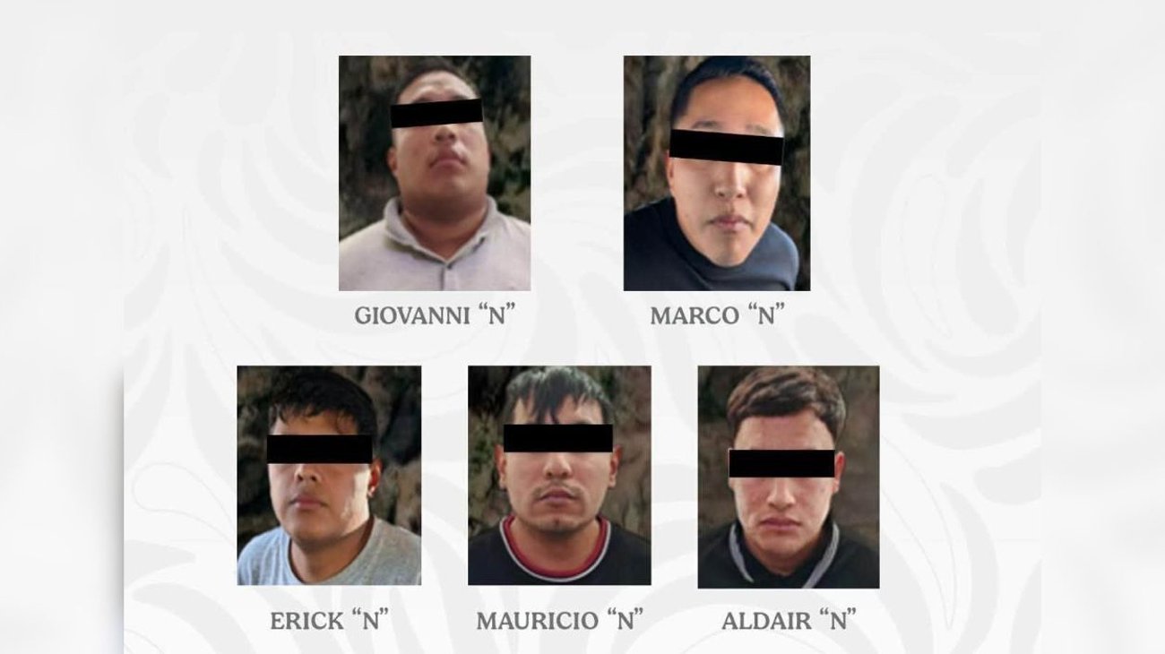 Caen cinco vinculados a grupo dedicado a extorsión y secuestro