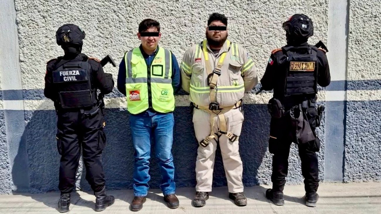 Detienen a falsos empleados de CFE por intento de extorsión