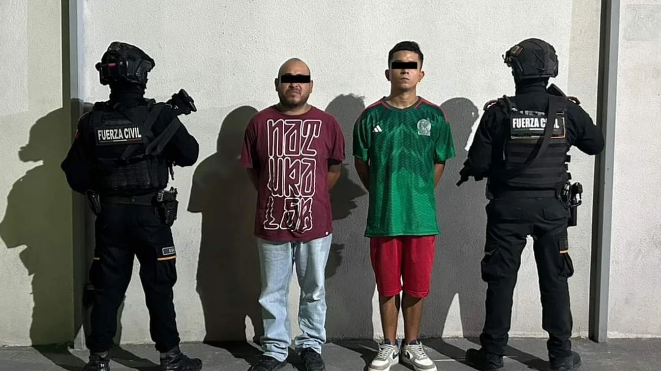 Fuerza Civil detiene a dos hombres con drogas en García