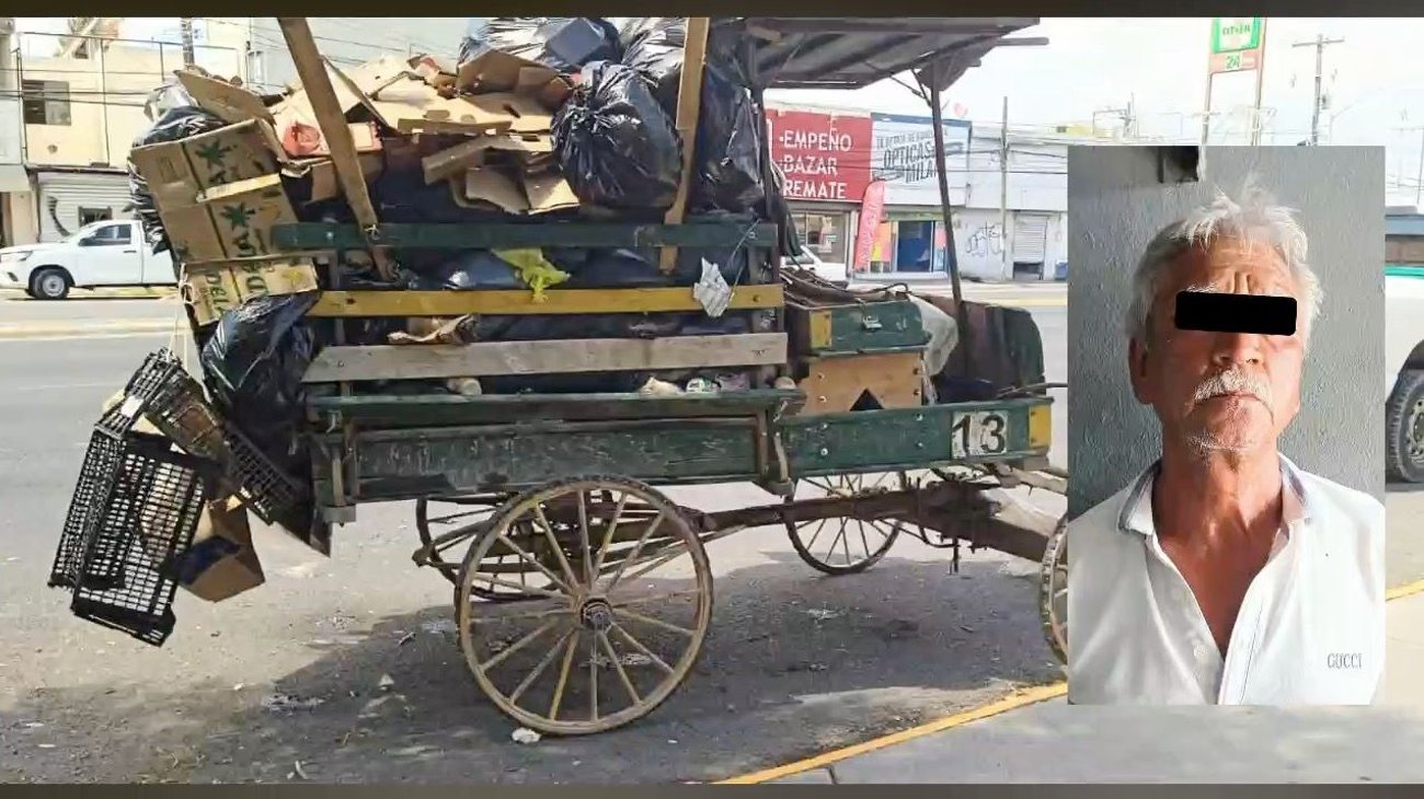 Detienen a carretonero por lesionar a tablazos a caballo 