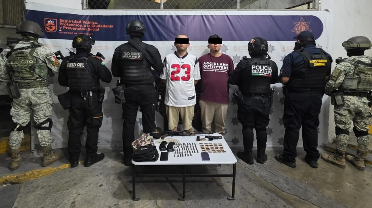 Caen en Guadalupe dos presuntos integrantes de un grupo criminal