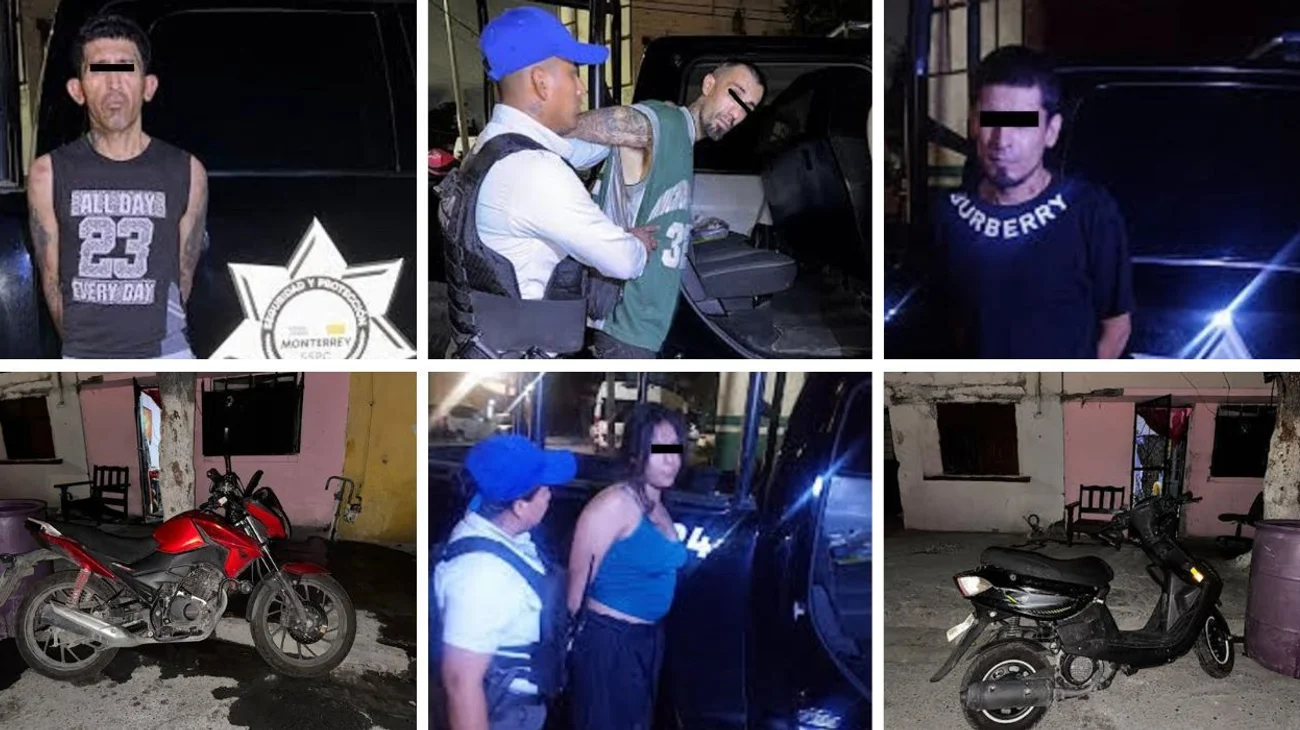 Detienen a 4 por circular en motos robadas y con placas colgadas