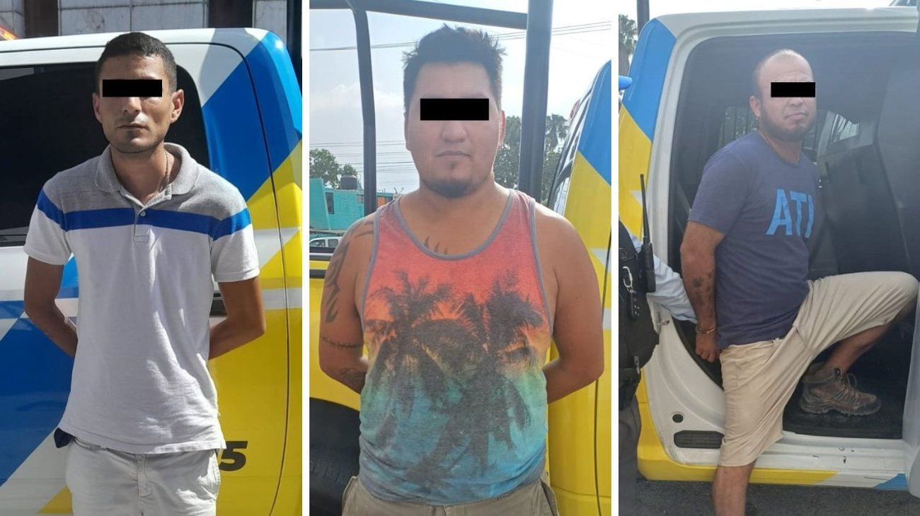 Detienen a 3 en vehículos con reporte de robo en Monterrey