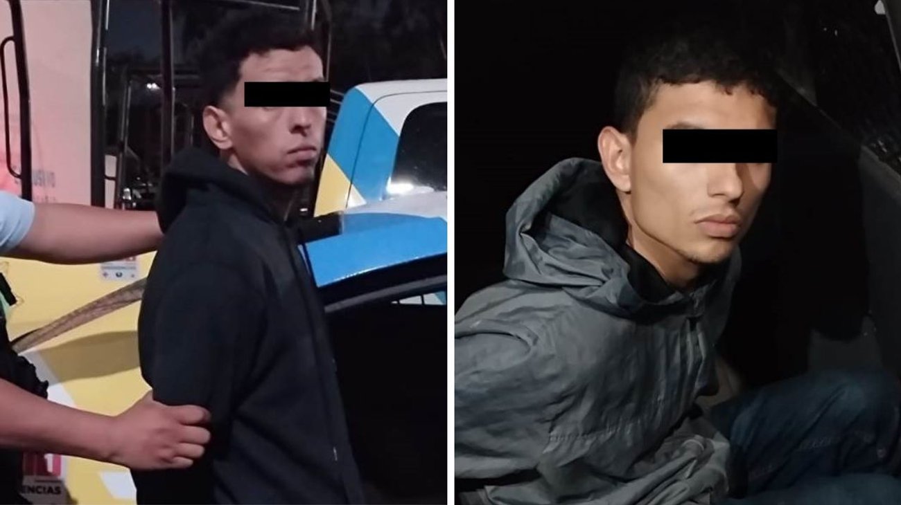 Los detienen mientras empujaban motocicleta robada