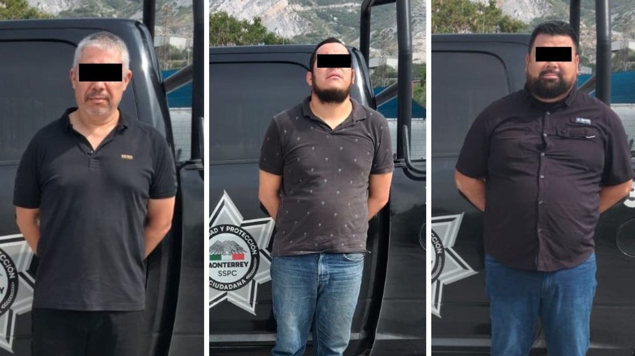 Detienen a tres hombres tras presunto robo a negocio en Monterrey