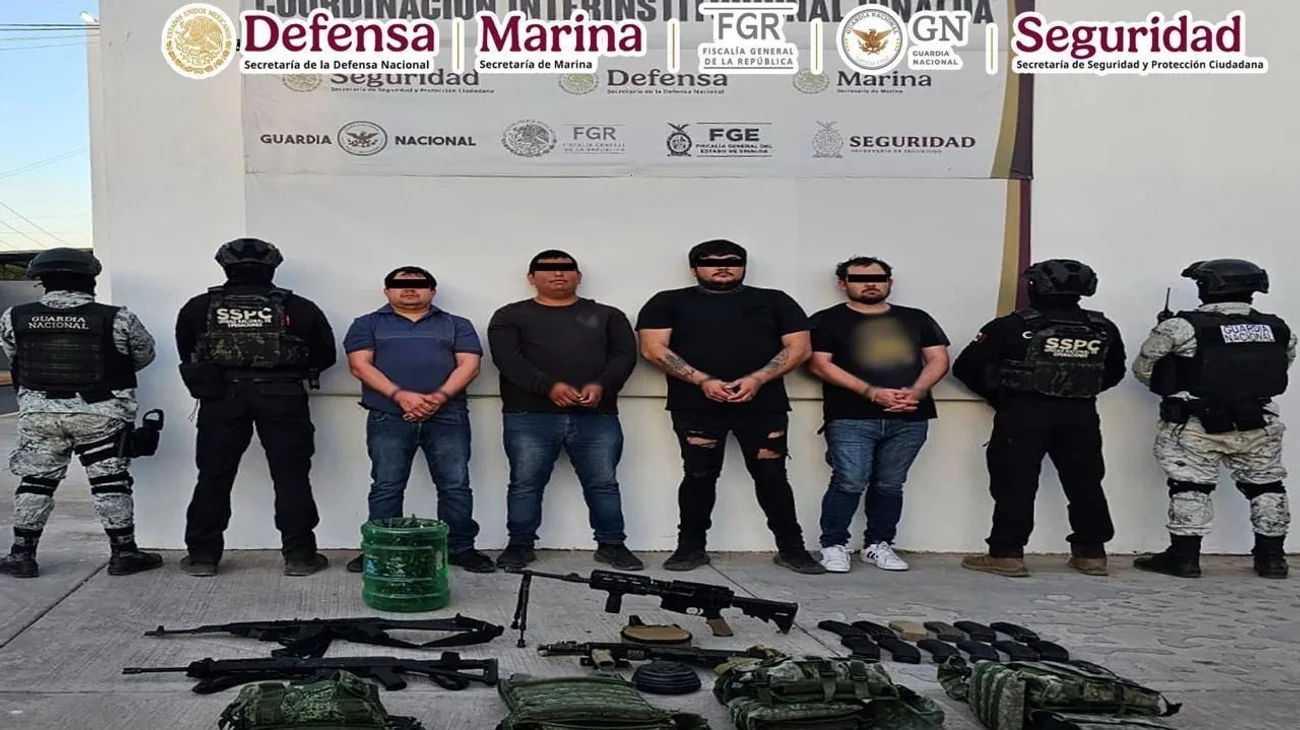 Capturan fuerzas federales a célula delictiva en Culiacán
