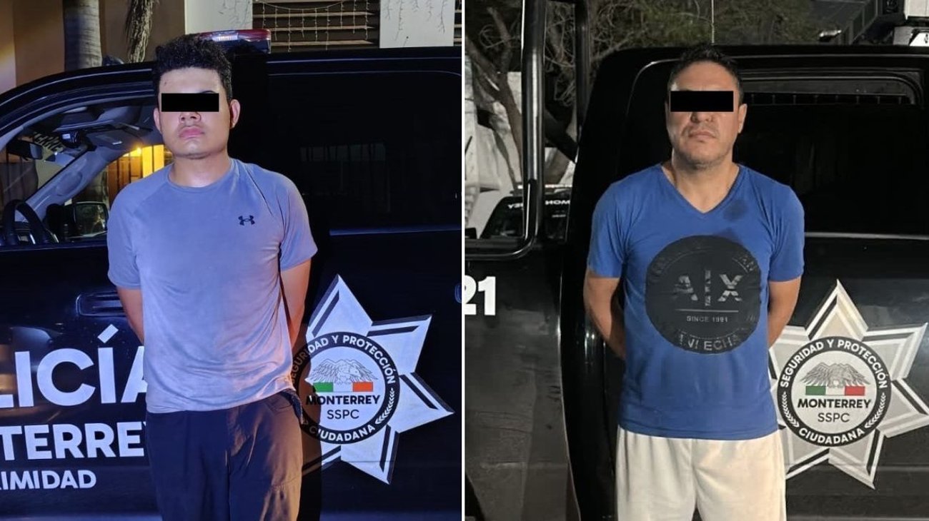 Detienen a dos hombres por violencia familiar en Monterrey