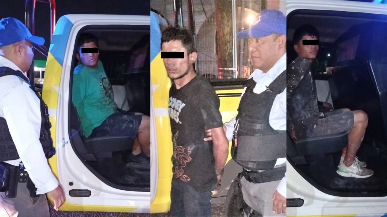 Detienen a tres hombres por robo de cableado en Monterrey