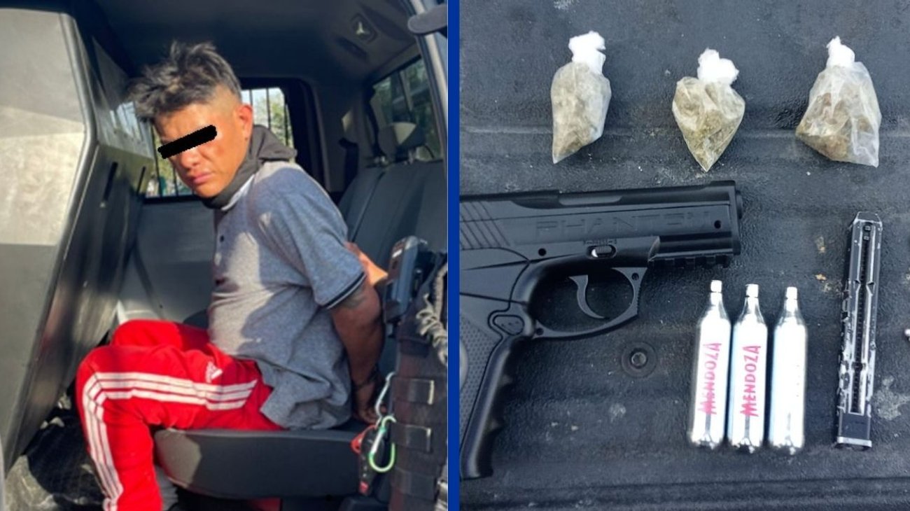 Detienen a veracruzano con arma y droga en Monterrey