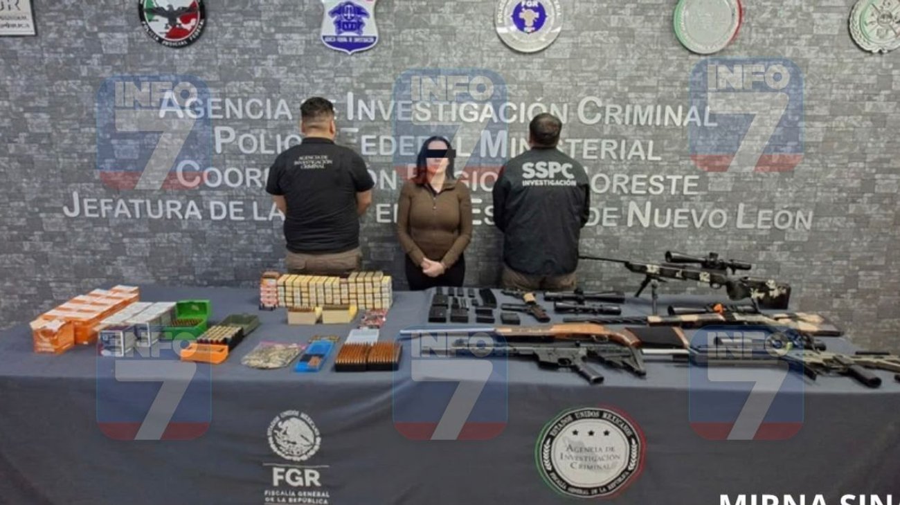Capturan a una mujer fuertemente armada tras cateo en García