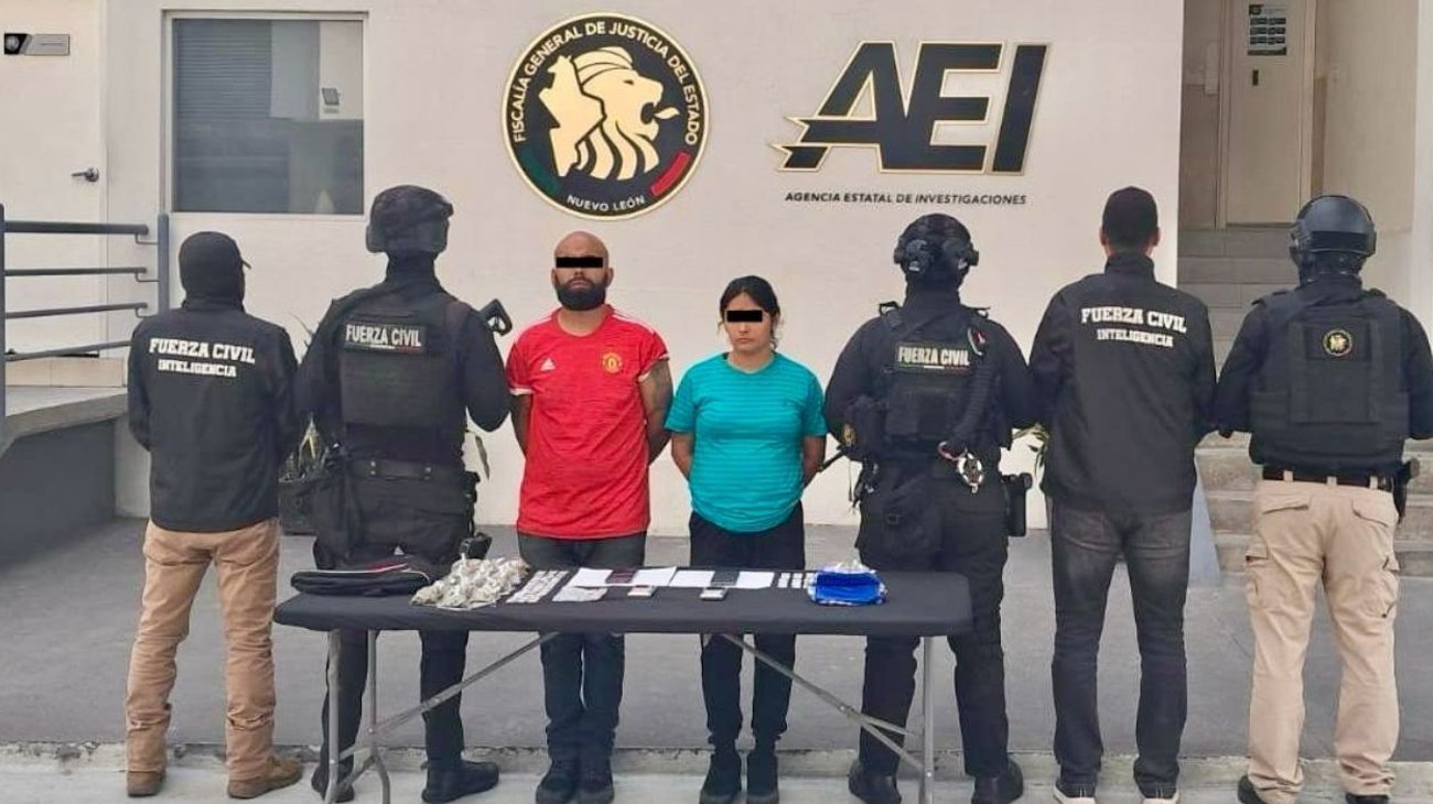 Fuerza Civil arresta a pareja con droga en Valle de Santa Lucía