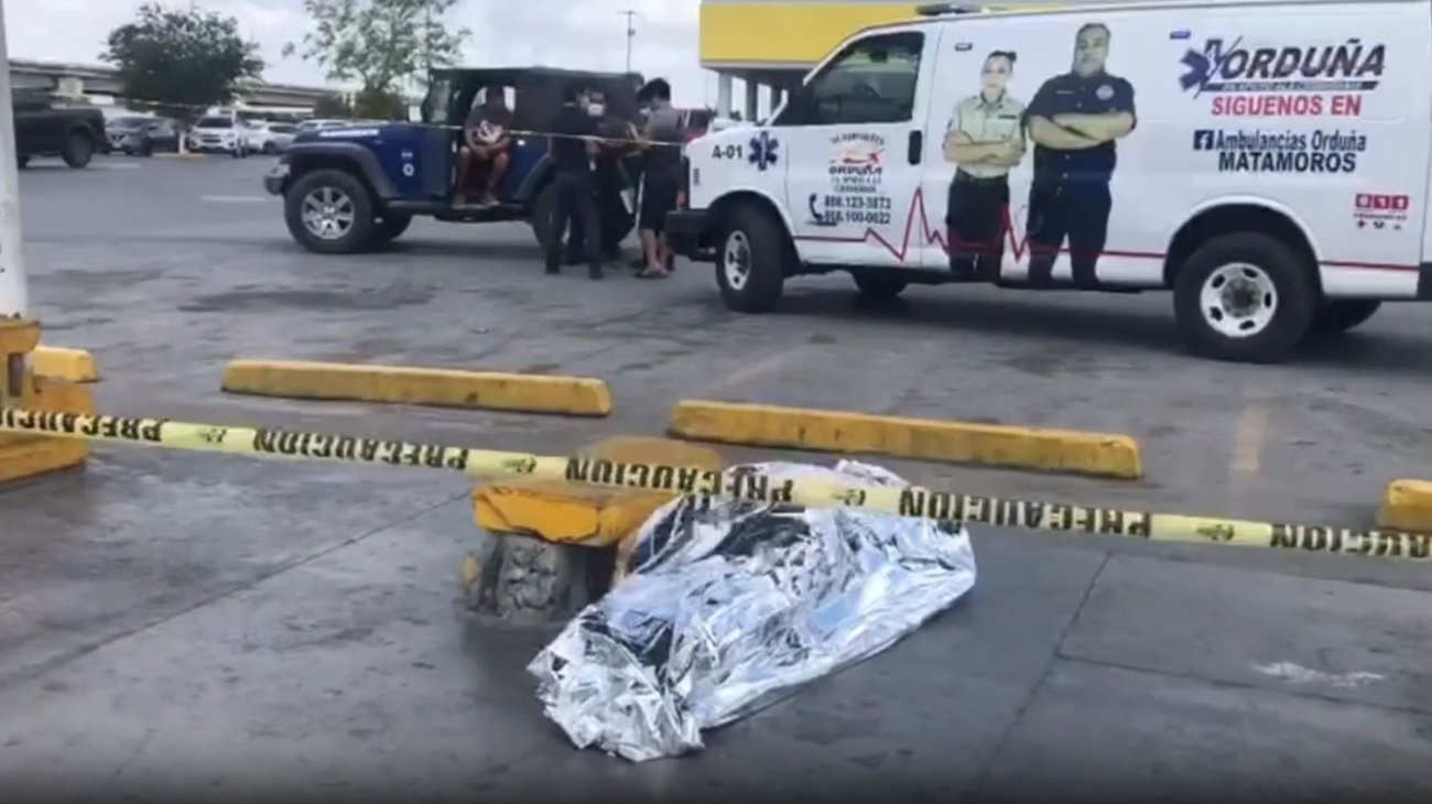 Muere hombre afuera de supermercado en Matamoros