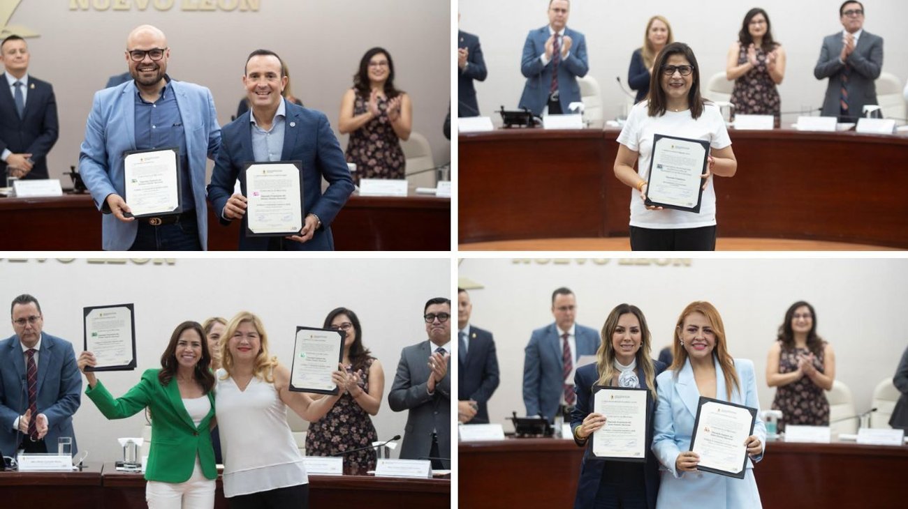 Dan constancias a diputados electos de PRI, PAN, PRD y MC