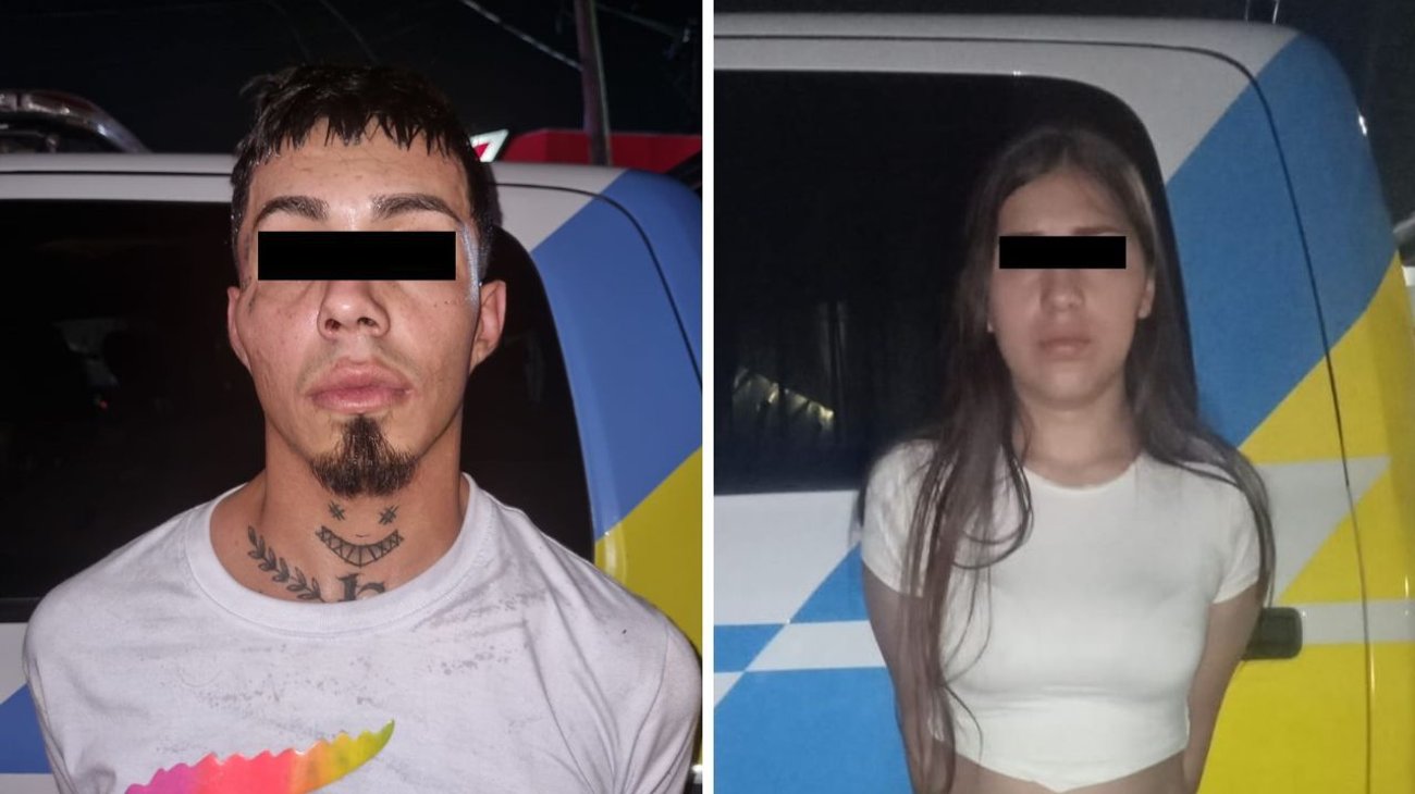 Incautan auto ligado a asaltos y caen 2 con droga y armas