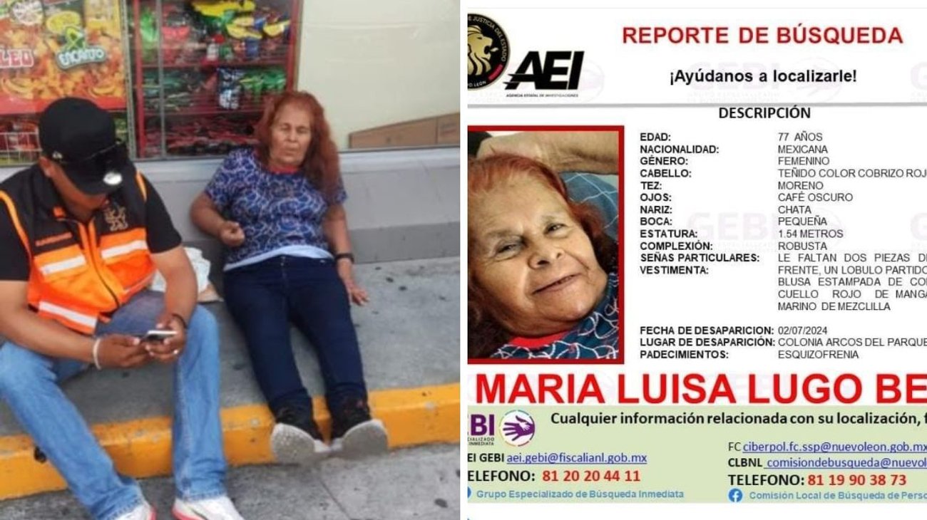 Localizan a mujer desaparecida con esquizofrenia