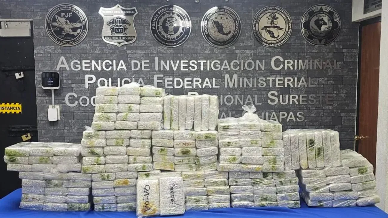 Cae hombre por posesión de 204 kilos de droga en Chiapas