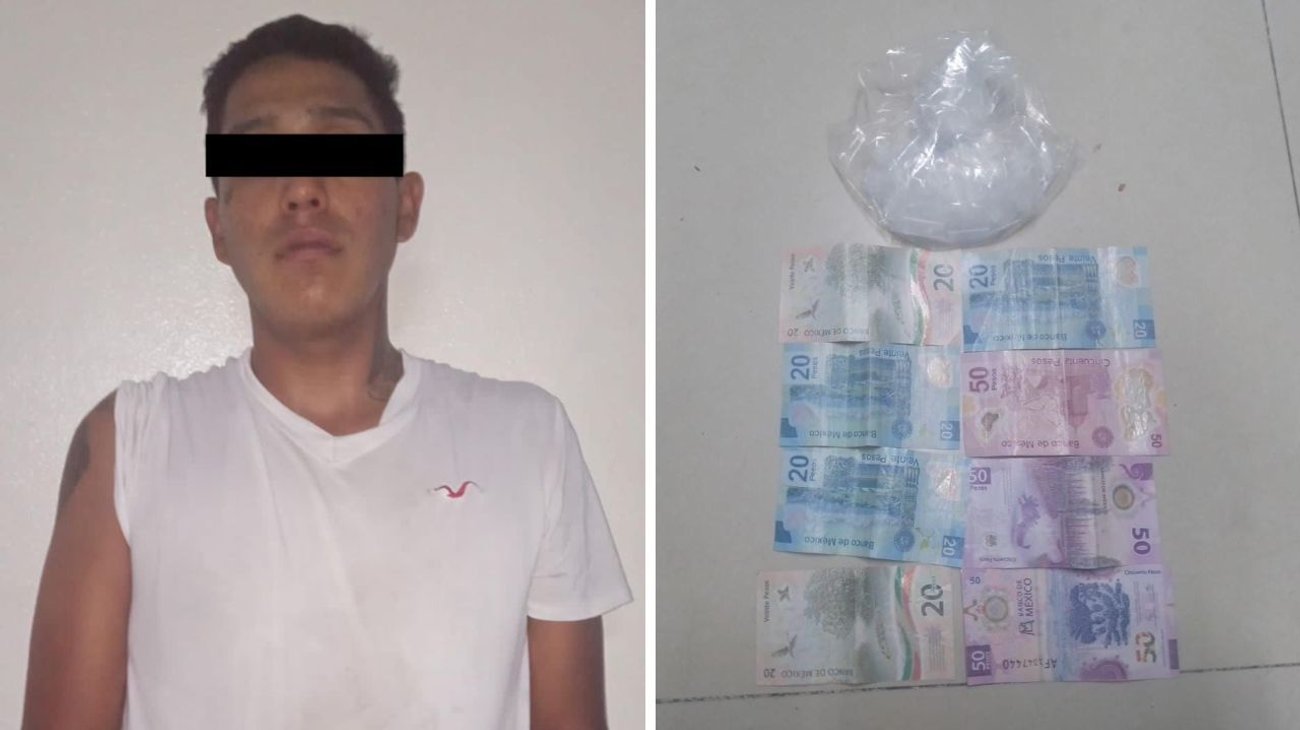 Atrapan con droga a hombre acusado de siete asaltos
