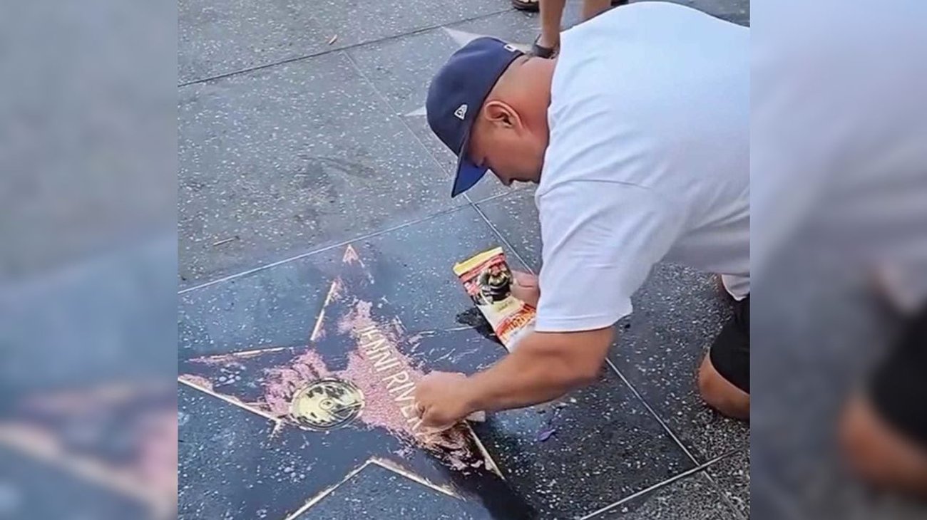 Vandalizan estrella de Jenni Rivera en el Paseo de la Fama