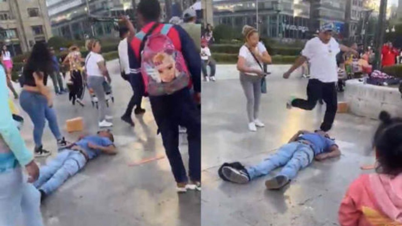 Comerciantes golpean brutalmente a un hombre en Bellas Artes