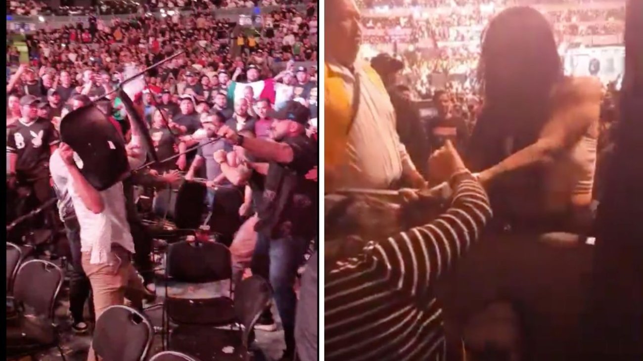 Desatan batalla campal y pelea de mujeres en función de UFC