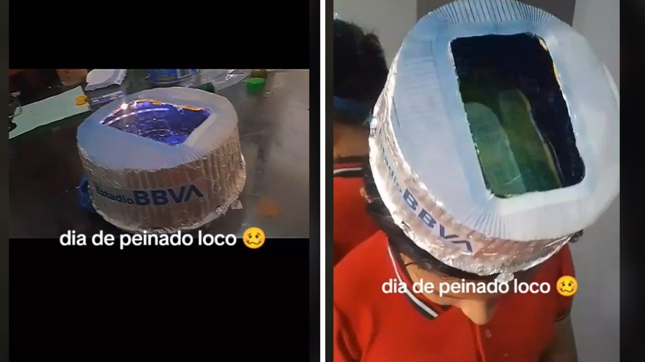 Niño muestra su amor por Rayados en el día del peinado loco