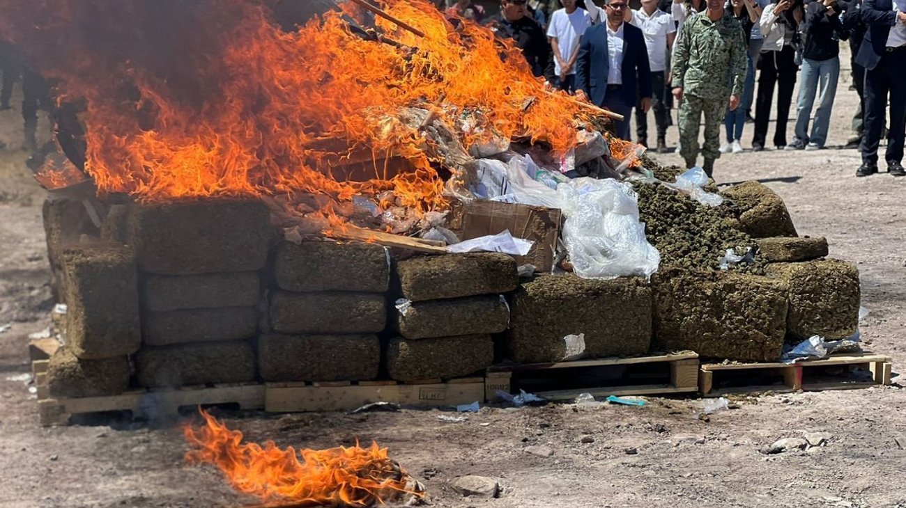 Incineran 806 kg de droga en Saltillo, Coahuila