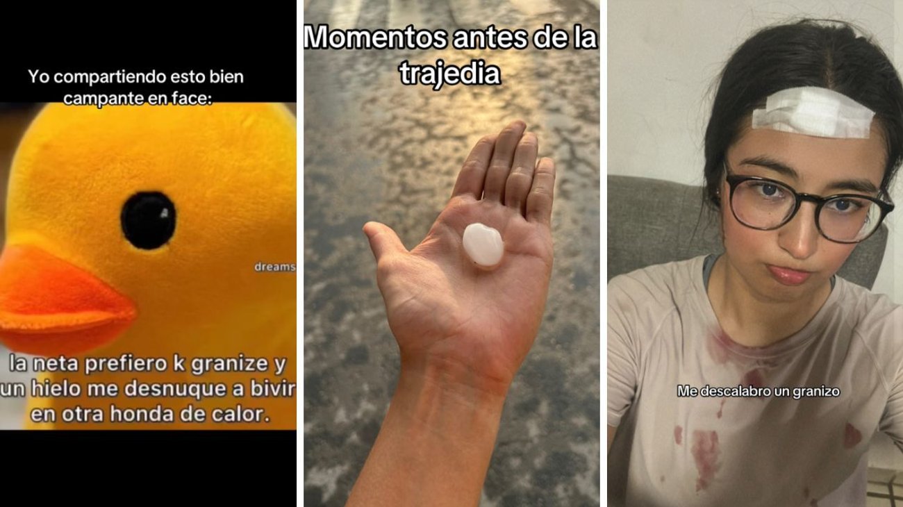 Una joven es descalabrada por un granizo en Nuevo León