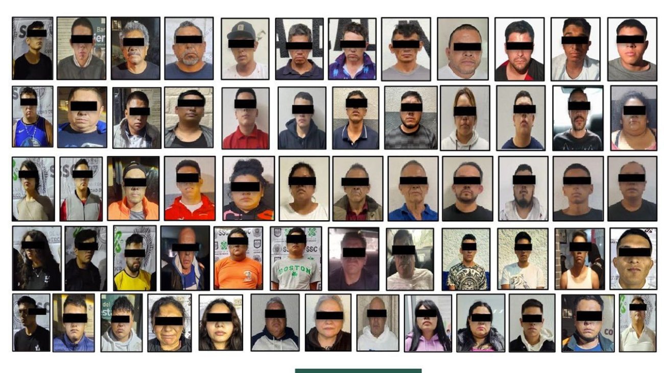 Detienen a 61 personas tras mega operativo en CDMX