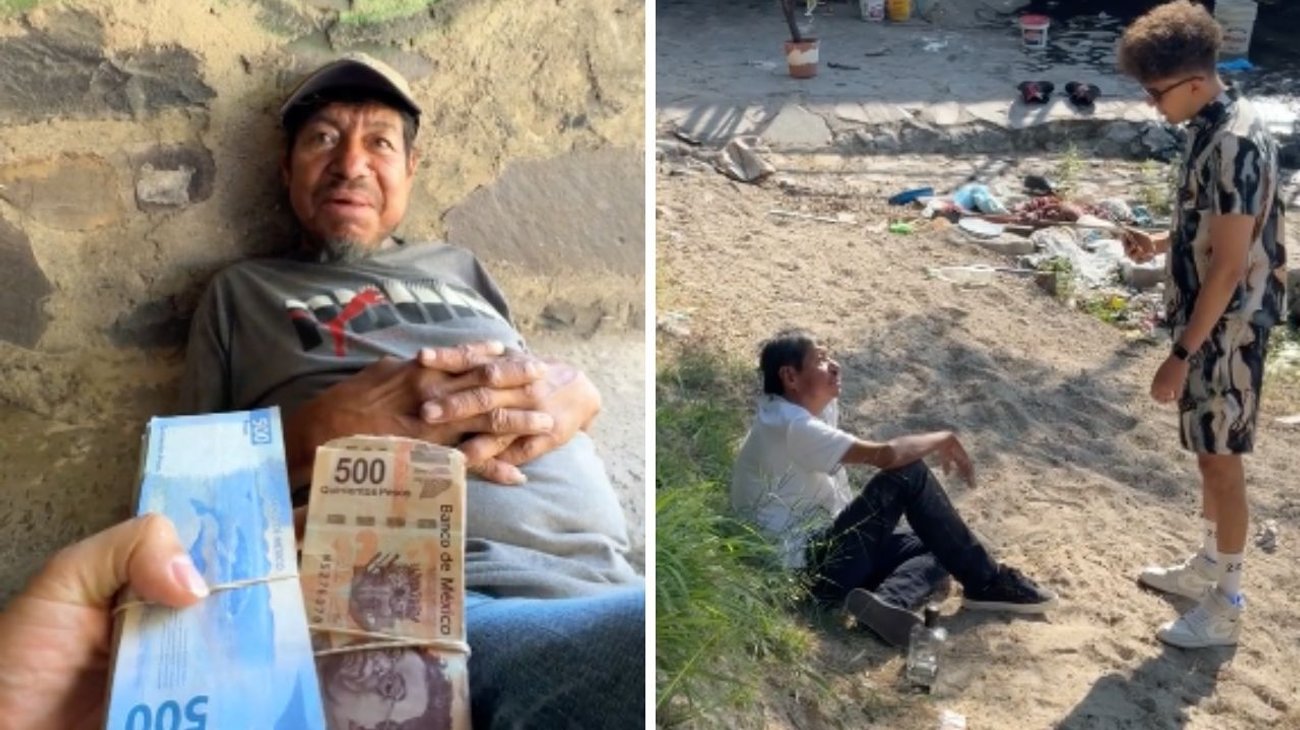 Influencer regala $100,000 a vagabundo y lo gasta en un día