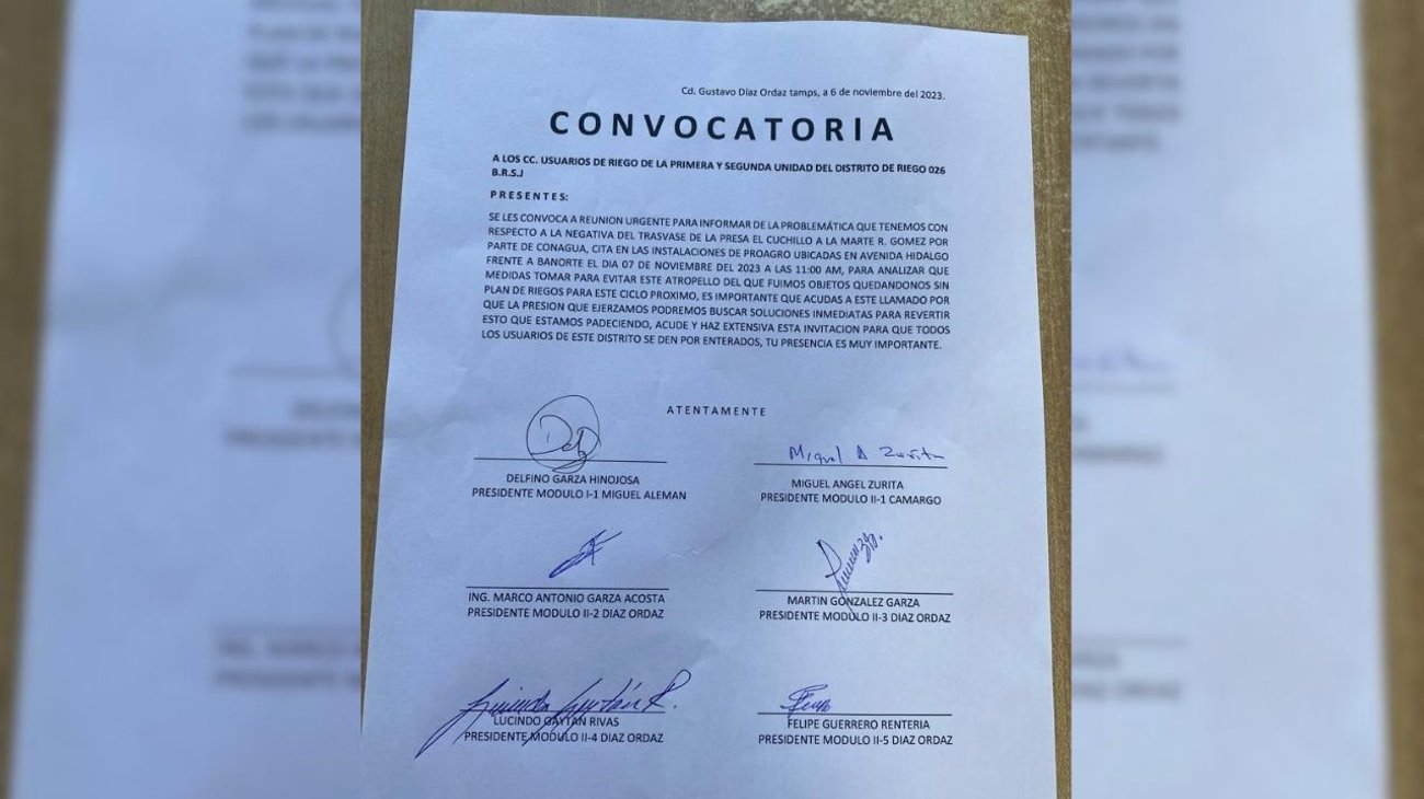 Llaman productores a protestar por la negativa de trasvase 